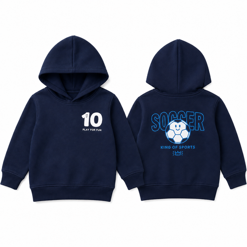 Soccer Print Kids Winter Fleece Hoodie for Boys & Girls