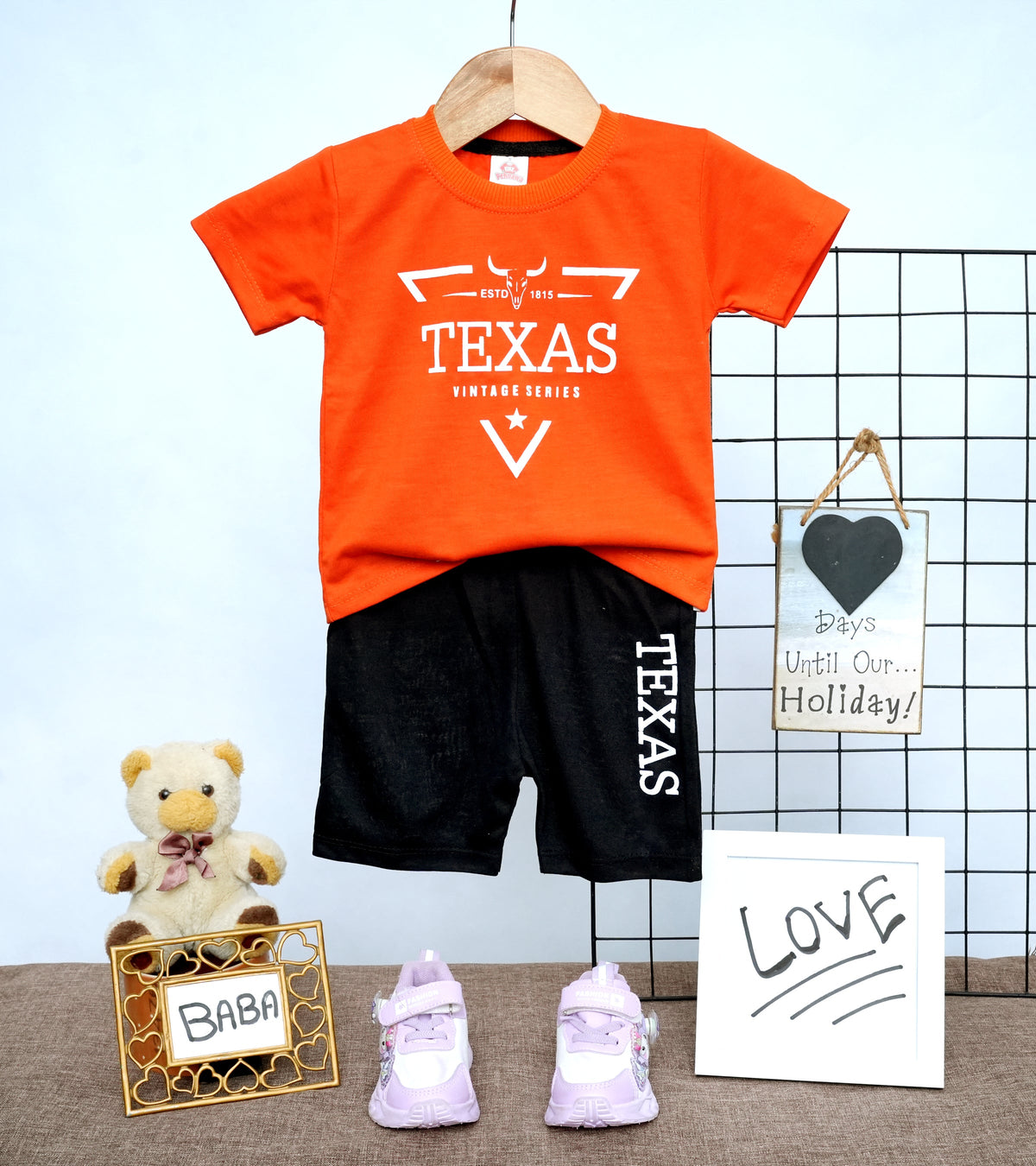 Texas Printed T-Shirt & Shorts Set - t-shirt shorts set (view 2)