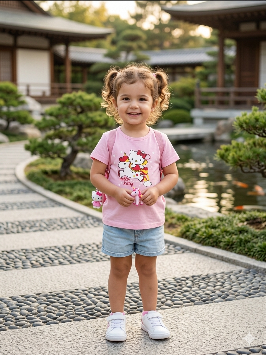 Cute Hello Kitty Unicorn Girls T-Shirt 🦄 - hello kitty t-shirt (view 2)