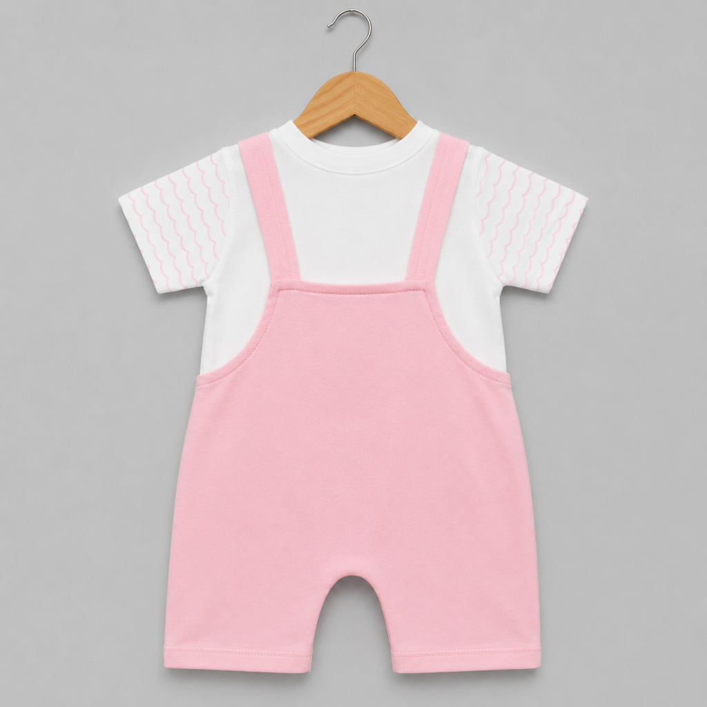 Baby Girl Bear Print 2 Piece Romper - baby girl romper (view 3)