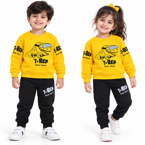 T-Rex Virtual Reality Kids Winter Tracksuit Set for Boys And Girls