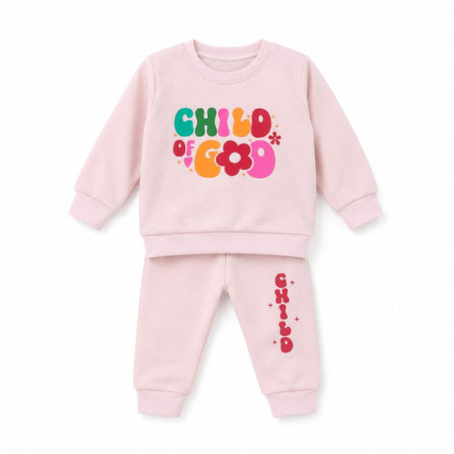 Child of God Print Kids Winter Tracksuit Set for Girls - child of god tracksuit (view 1)