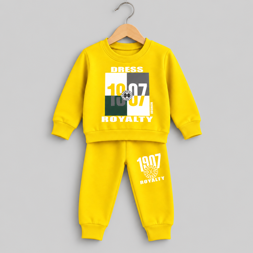 Yellow 1907 Royalty Kids Tracksuit Set - 1907 royalty (view 3)