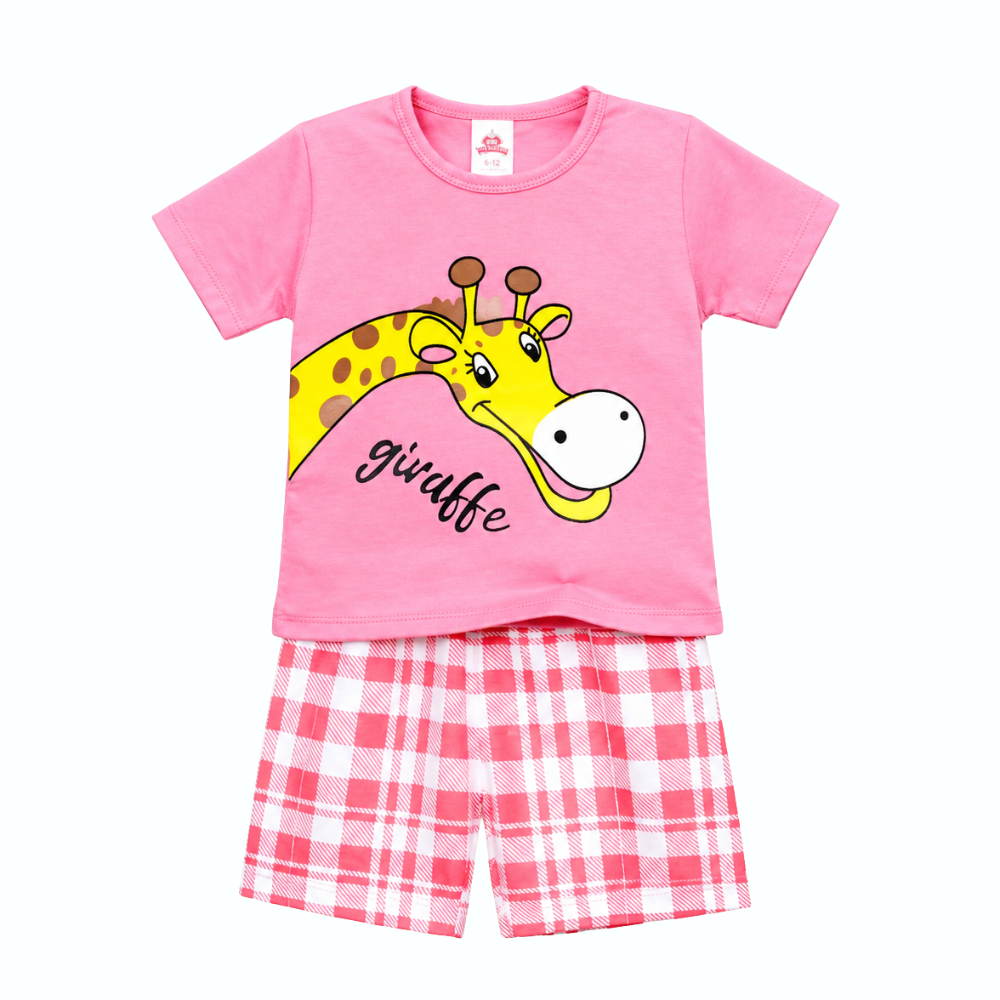 Cute Giraffe Baby boys and baby girls Summer Set - kids outfit (view 1)