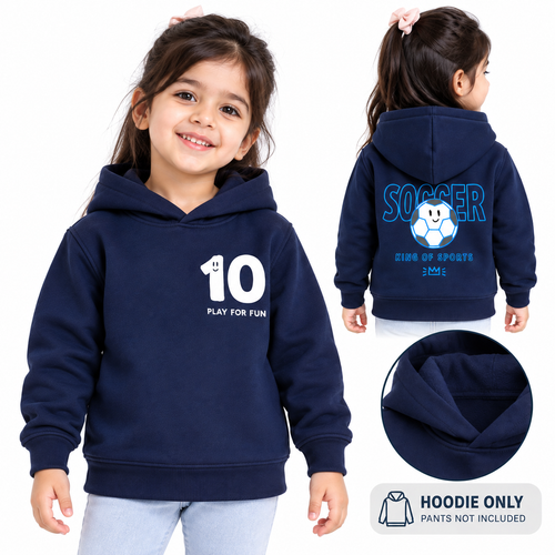 Soccer Print Kids Winter Fleece Hoodie for Boys & Girls