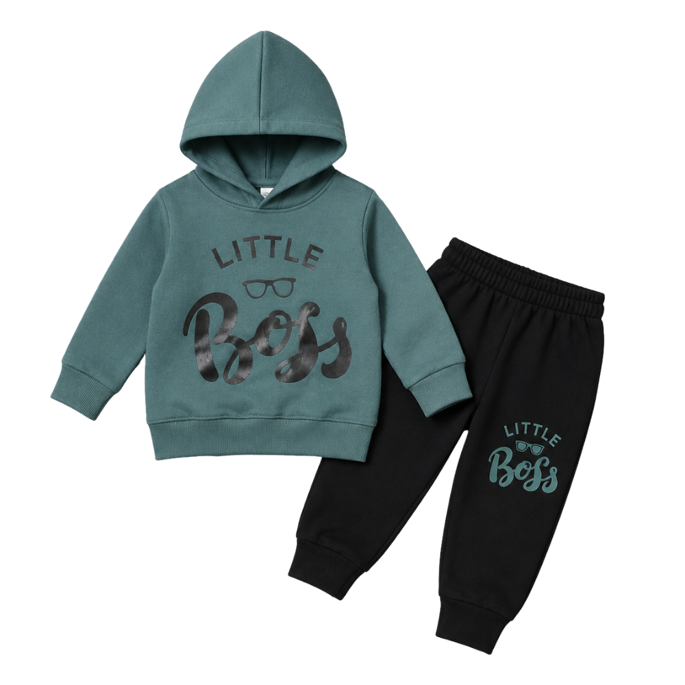 Little Boss Tracksuit for Kids Boys & Girls - fleece tracksuit (view 1)