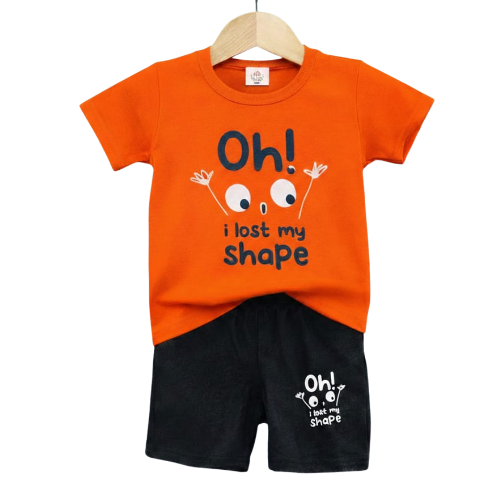 Oh! I Lost My Shape Printed 2-Piece Suit for Boys & Girls - emoji print outfit (view 1)
